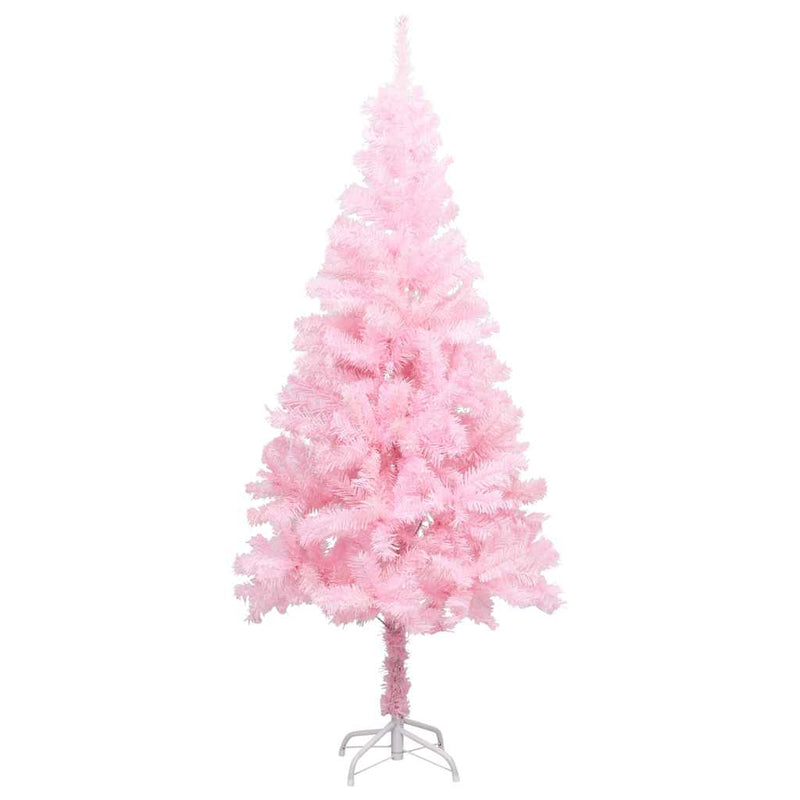 Afbeelding laden in galerijviewer, Vidaxl kunstkerstboom met verlichting en kerstballen 180 cm pvc roze
