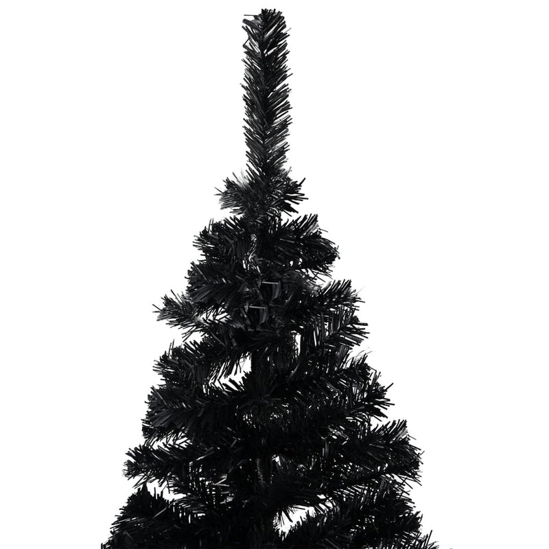 Afbeelding laden in galerijviewer, Vidaxl kunstkerstboom met verlichting en kerstballen 120 cm pvc zwart
