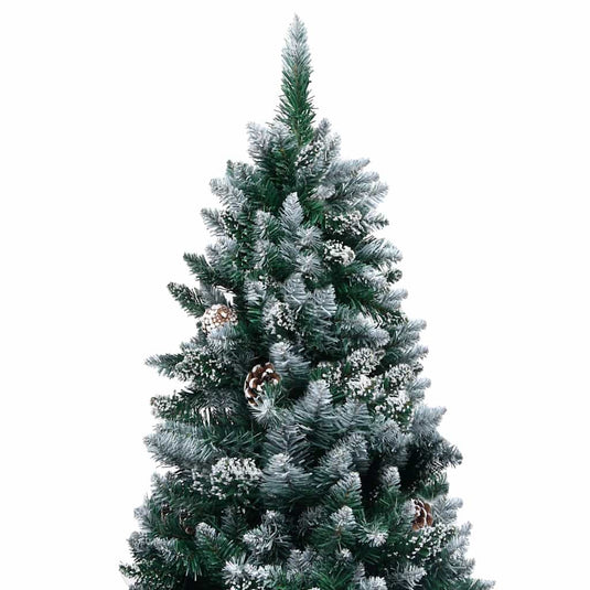 Vidaxl kunstkerstboom met led en kerstballen en dennenappels 180 cm