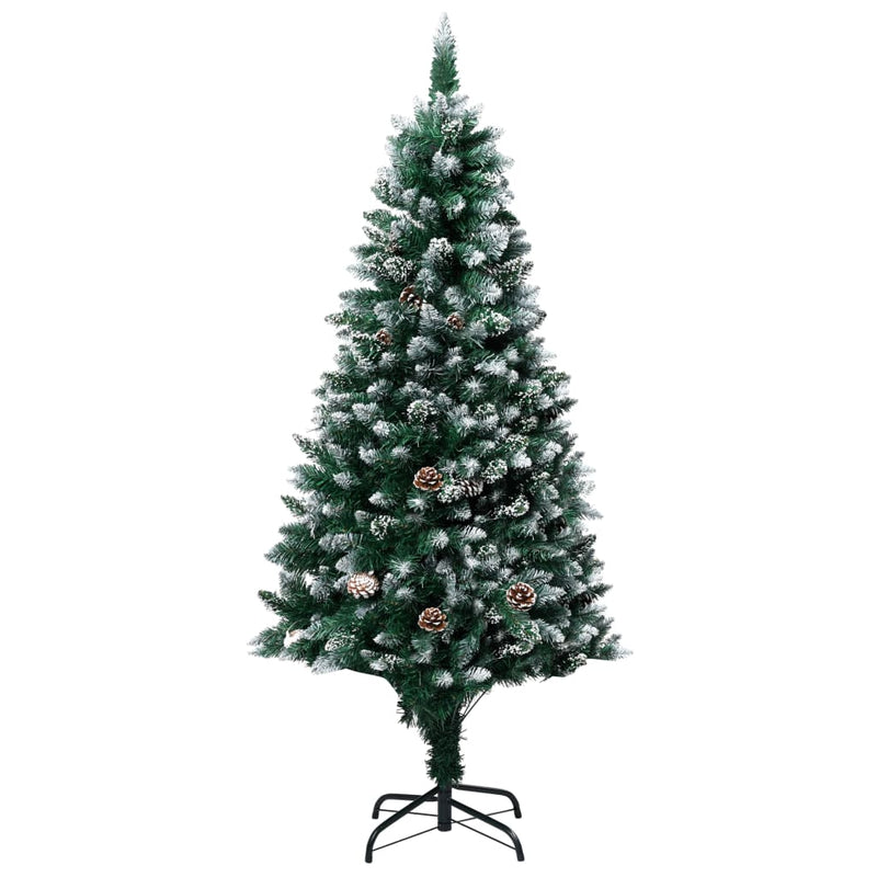 Afbeelding laden in galerijviewer, Vidaxl kunstkerstboom met led en kerstballen en dennenappels 180 cm
