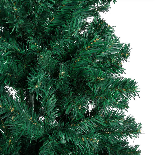 Vidaxl kunstkerstboom met verlichting en kerstballen 150 cm pvc groen