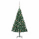 Vidaxl kunstkerstboom met verlichting en kerstballen 180 cm pvc groen