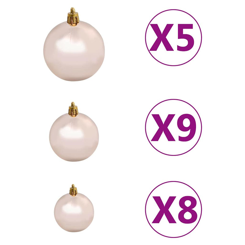 Afbeelding laden in galerijviewer, Vidaxl kunstkerstboom met verlichting en kerstballen 180 cm pvc groen
