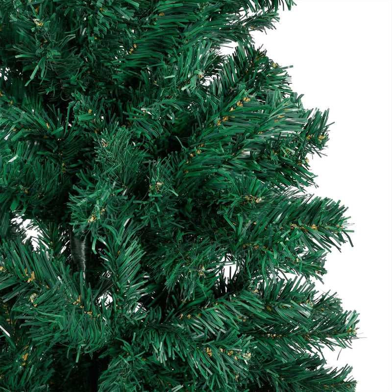 Afbeelding laden in galerijviewer, VidaXL Kunstkerstboom met verlichting en kerstballen 210 cm PVC groen
