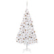 VidaXL Kunstkerstboom met verlichting en kerstballen 240 cm wit