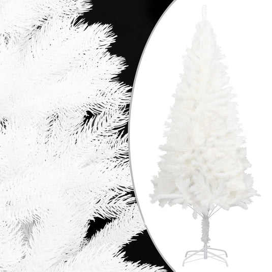 Vidaxl kunstkerstboom met verlichting en kerstballen 150 cm pvc wit