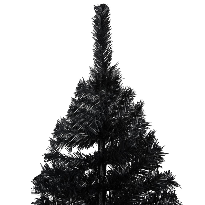 Afbeelding laden in galerijviewer, Vidaxl kunstkerstboom met verlichting en kerstballen 240 cm pvc zwart
