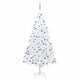 Vidaxl kunstkerstboom met verlichting en kerstballen 240 cm wit