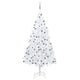 Vidaxl kunstkerstboom met verlichting en kerstballen 240 cm wit
