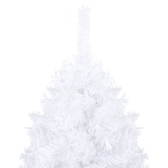 Vidaxl kunstkerstboom met verlichting en kerstballen 240 cm wit