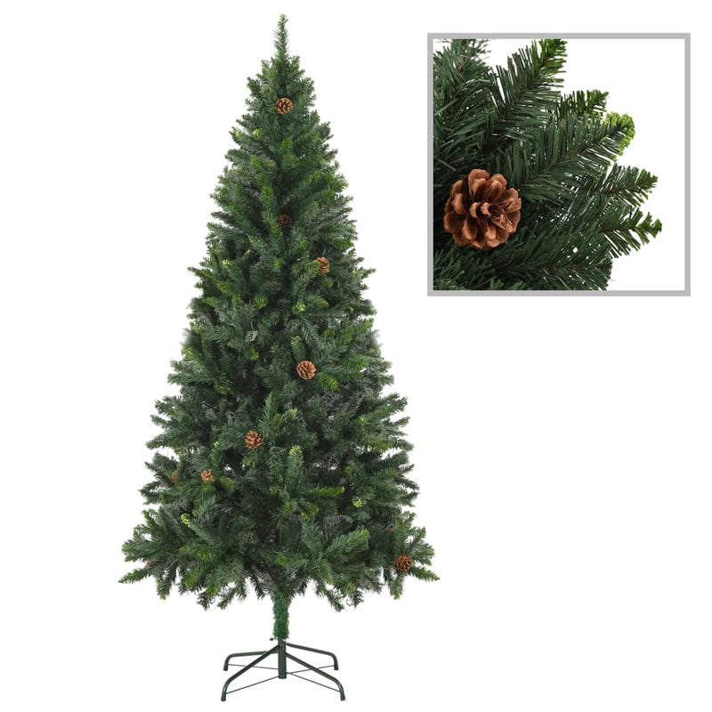 Afbeelding laden in galerijviewer, Vidaxl kunstkerstboom met verlichting en kerstballen 210 cm groen
