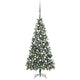 Vidaxl kunstkerstboom met verlichting kerstballen dennenappels 210 cm