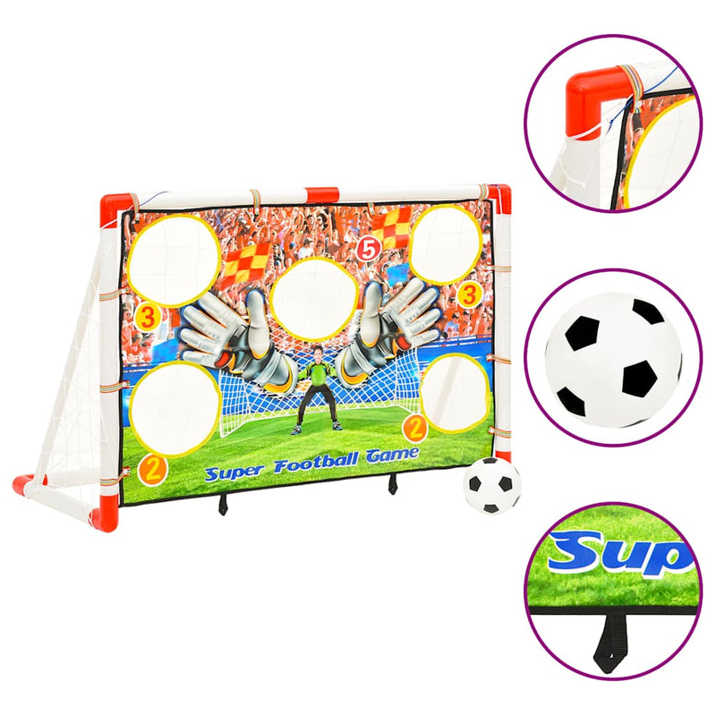 Afbeelding laden in galerijviewer, Vidaxl voetbaldoelenset met doelmuur 120x51x77,5 cm

