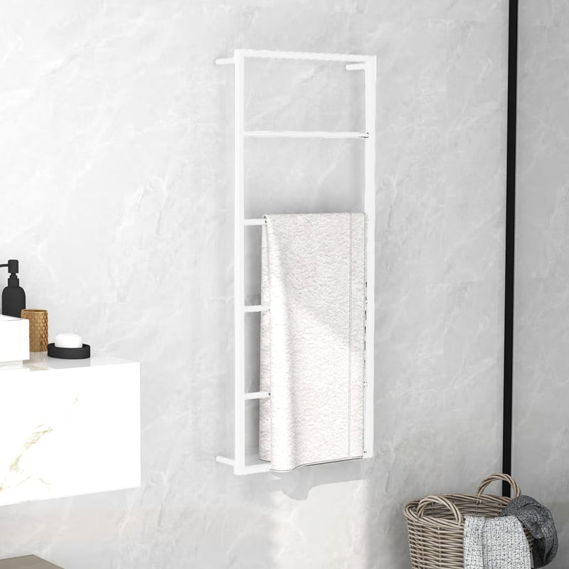 Afbeelding laden in galerijviewer, Vidaxl handdoekenrek wit 45x10x115 cm staal
