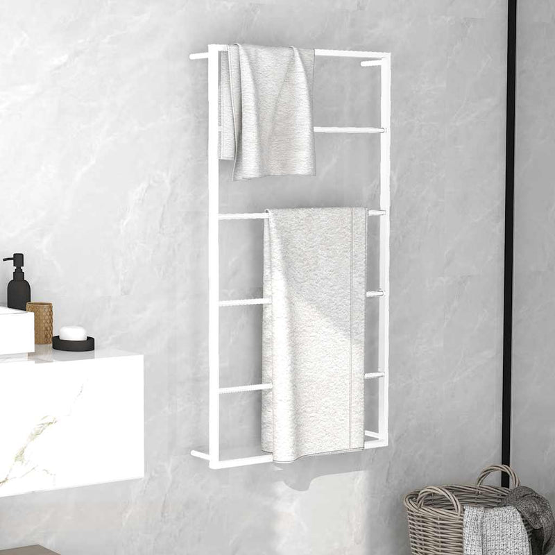 Afbeelding laden in galerijviewer, Vidaxl handdoekenrek wit 60x10x116 cm staal
