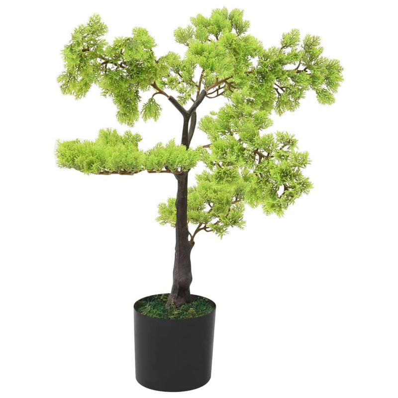 Afbeelding laden in galerijviewer, Vidaxl kunstplant met pot cipres bonsai 60 cm groen
