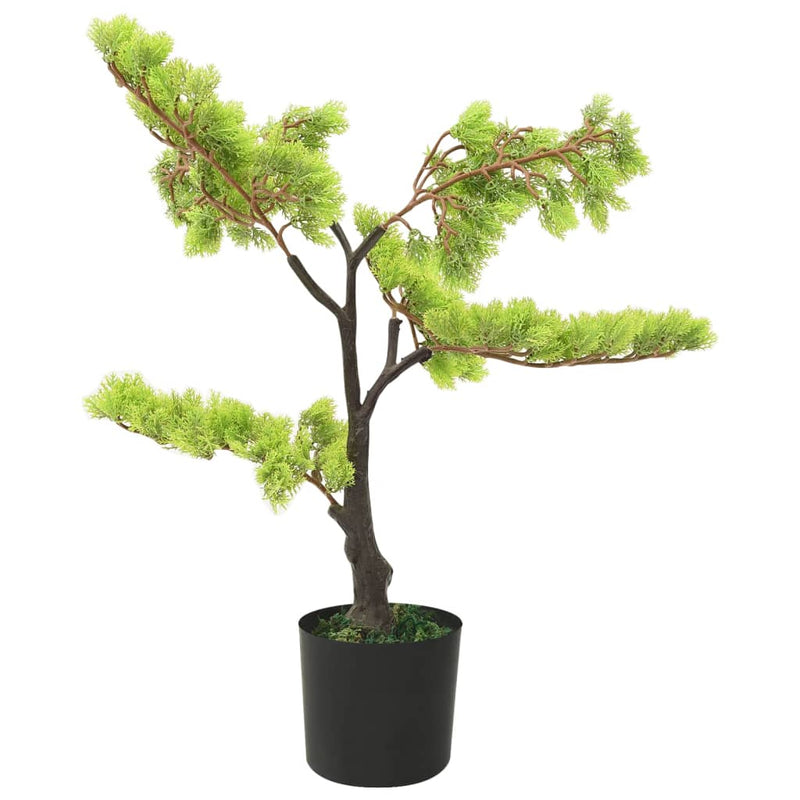 Afbeelding laden in galerijviewer, Vidaxl kunstplant met pot cipres bonsai 60 cm groen

