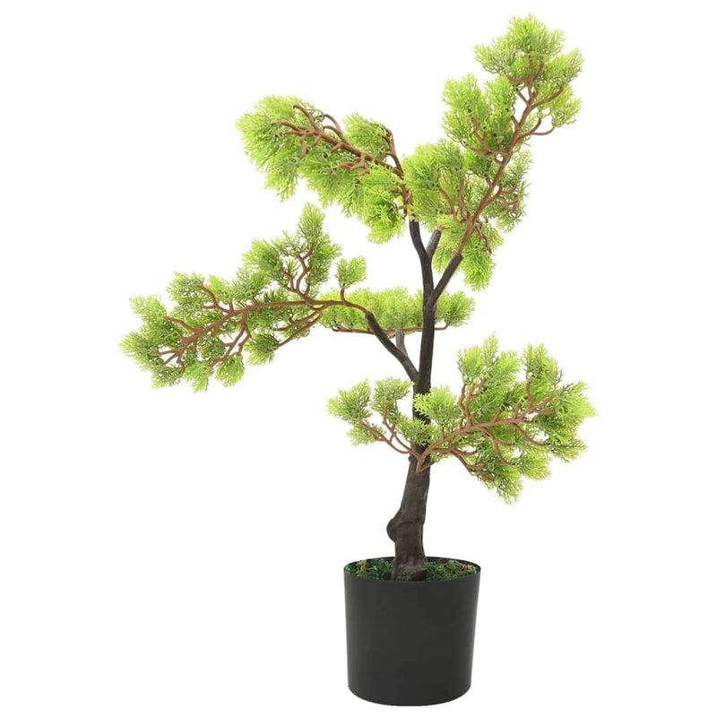 Afbeelding laden in galerijviewer, Vidaxl kunstplant met pot cipres bonsai 60 cm groen
