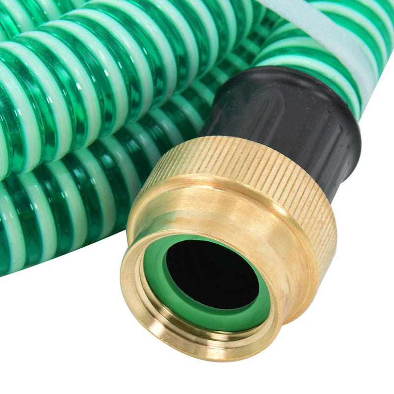 Afbeelding laden in galerijviewer, Vidaxl zuigslang met messing koppelingen 1,1'' 10 m pvc groen
