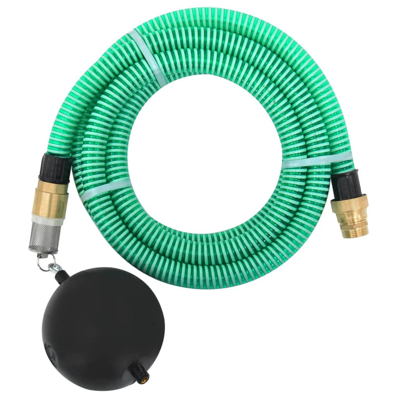 Afbeelding laden in galerijviewer, Vidaxl zuigslang met messing koppelingen 1,1'' 15 m pvc groen

