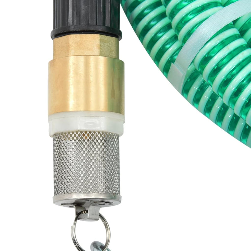 Afbeelding laden in galerijviewer, Vidaxl zuigslang met messing koppelingen 1,1'' 15 m pvc groen
