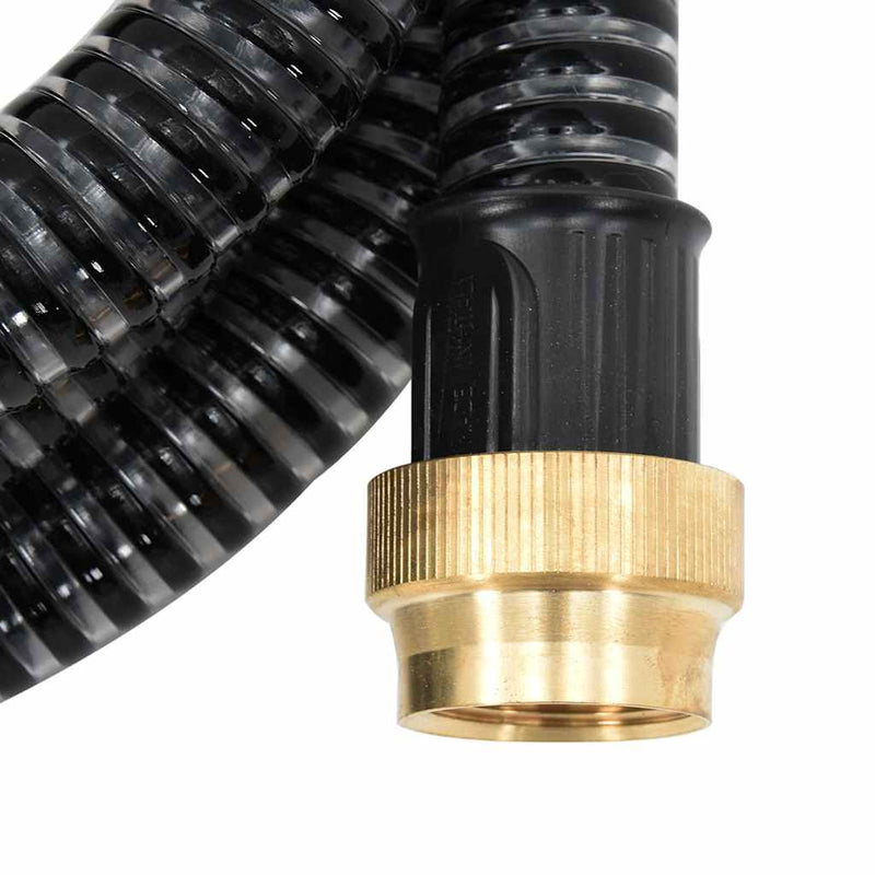 Afbeelding laden in galerijviewer, Vidaxl zuigslang met messing koppelingen 1,1'' 4 m pvc zwart

