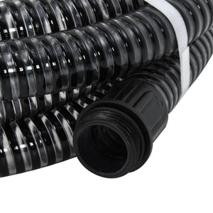 Vidaxl zuigslang met messing koppelingen 1,1'' 4 m pvc zwart