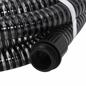 Vidaxl zuigslang met messing koppelingen 1,1'' 7 m pvc zwart