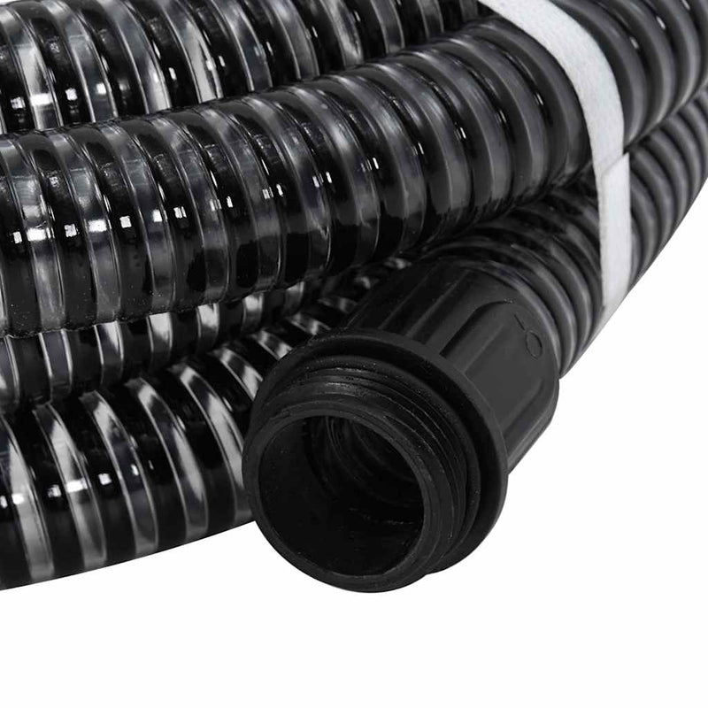 Afbeelding laden in galerijviewer, Vidaxl zuigslang met messing koppelingen 1,1'' 7 m pvc zwart
