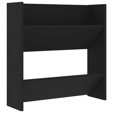 Vidaxl wandschoenenkast 60x18x60 cm bewerkt hout zwart