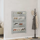 Vidaxl wandschoenenkasten 2 st 80x18x60 cm spaanplaat betongrijs