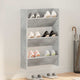 Vidaxl wandschoenenkast 60x18x90 cm spaanplaat betongrijs