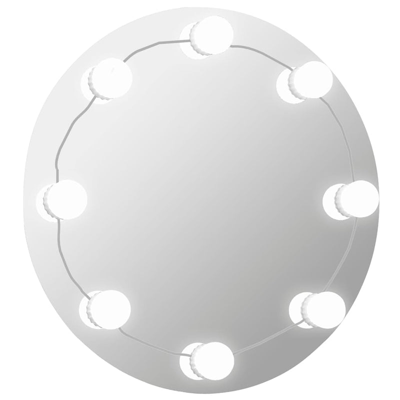 Afbeelding laden in galerijviewer, Vidaxl wandspiegel met led-lampen rond glas
