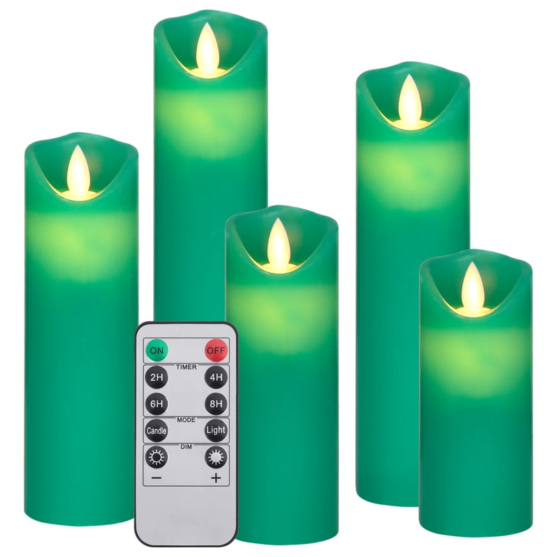 Afbeelding laden in galerijviewer, VidaXL 5-delige Kaarsenset met afstandsbediening LED warmwit
