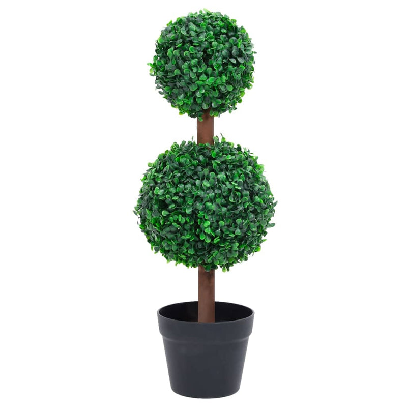 Afbeelding laden in galerijviewer, Vidaxl kunstplant met pot buxus bolvorming 60 cm groen

