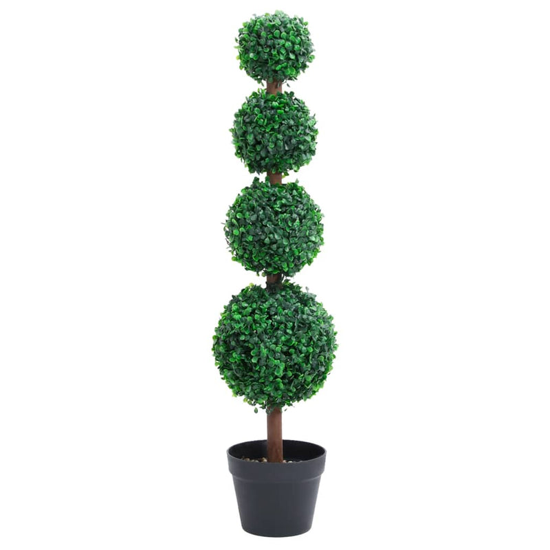Afbeelding laden in galerijviewer, Vidaxl kunstplant met pot buxus bolvorming 90 cm groen
