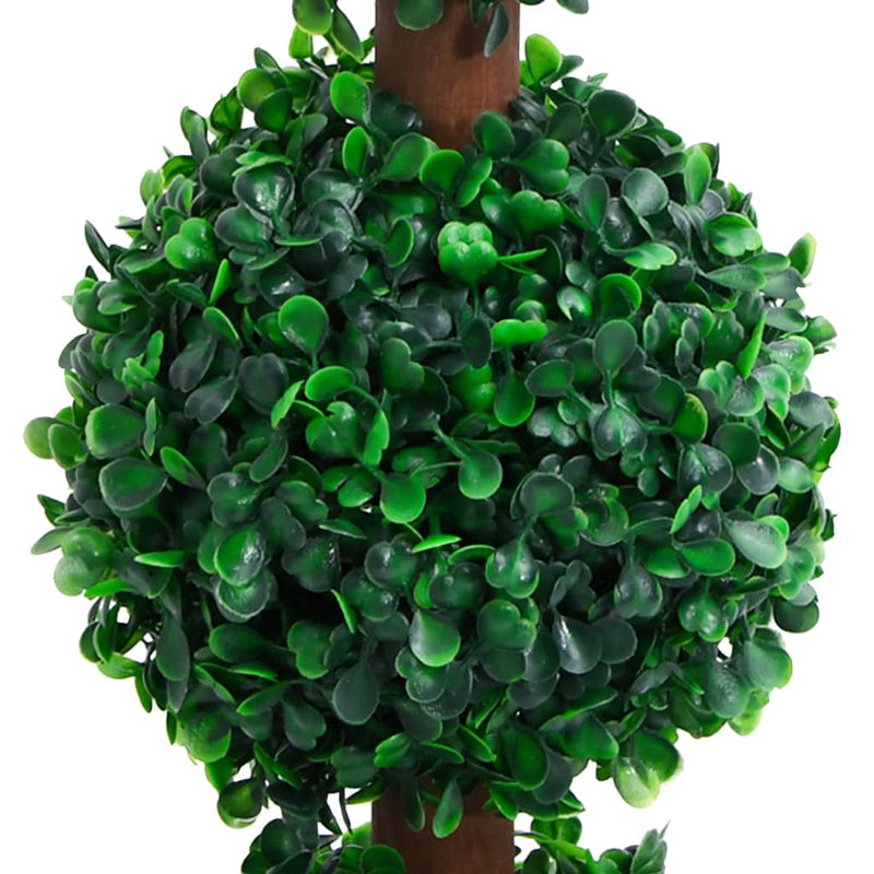 Afbeelding laden in galerijviewer, Vidaxl kunstplant met pot buxus bolvorming 90 cm groen
