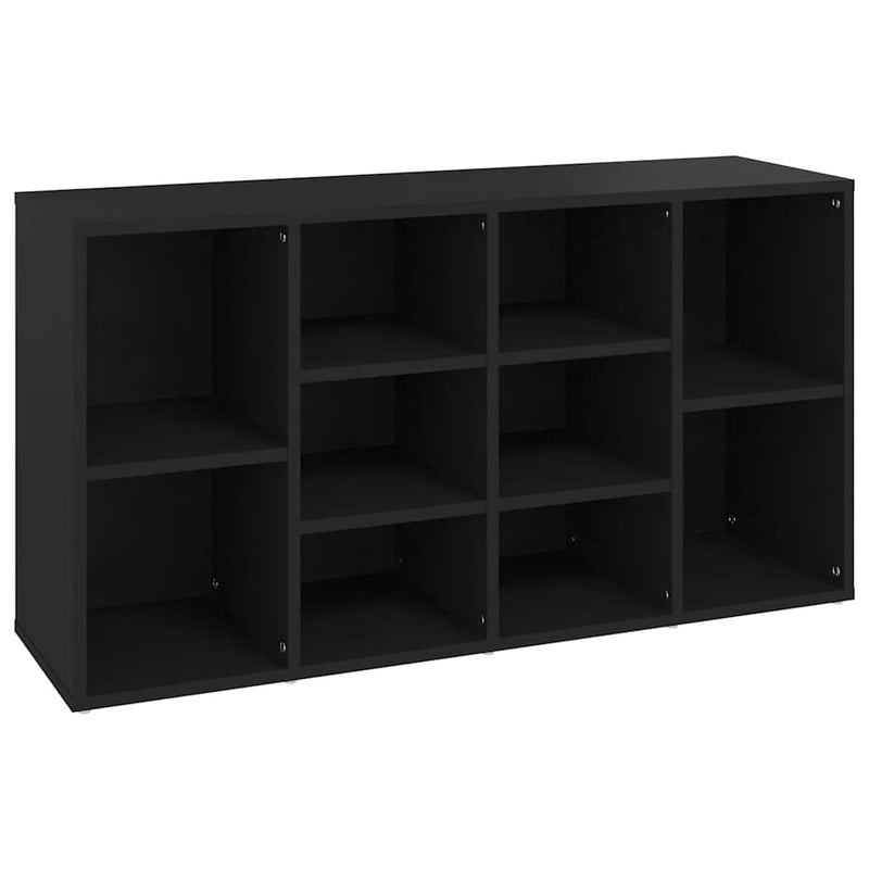 Afbeelding laden in galerijviewer, Vidaxl schoenenbank 103x30x55 cm bewerkt hout zwart
