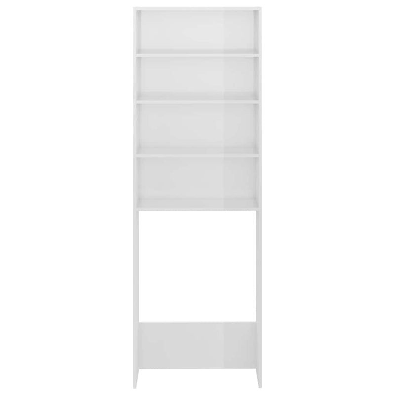 Afbeelding laden in galerijviewer, Vidaxl wasmachinekast 64x24x190 cm hoogglans wit

