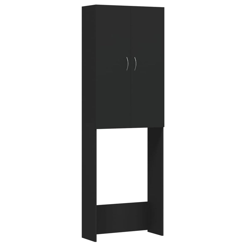 Afbeelding laden in galerijviewer, Vidaxl wasmachinekast 64x25,5x190 cm zwart
