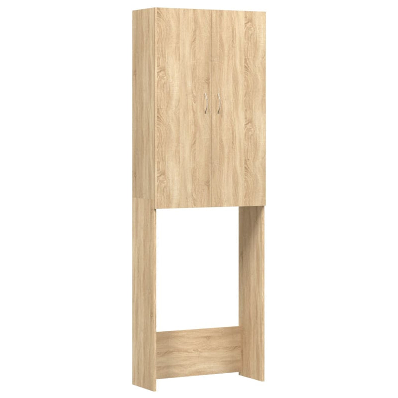 Afbeelding laden in galerijviewer, Vidaxl wasmachinekast 64x25,5x190 cm sonoma eikenkleurig
