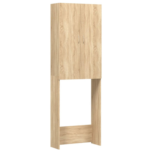 Vidaxl wasmachinekast 64x25,5x190 cm sonoma eikenkleurig