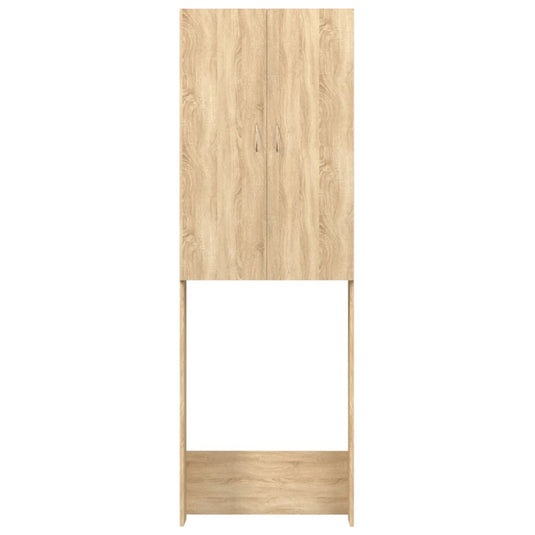 Vidaxl wasmachinekast 64x25,5x190 cm sonoma eikenkleurig