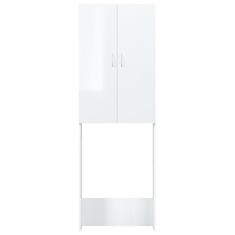 Afbeelding laden in galerijviewer, Vidaxl wasmachinekast 64x25,5x190 cm hoogglans wit
