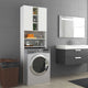 Vidaxl wasmachinekast 64x25,5x190 cm wit