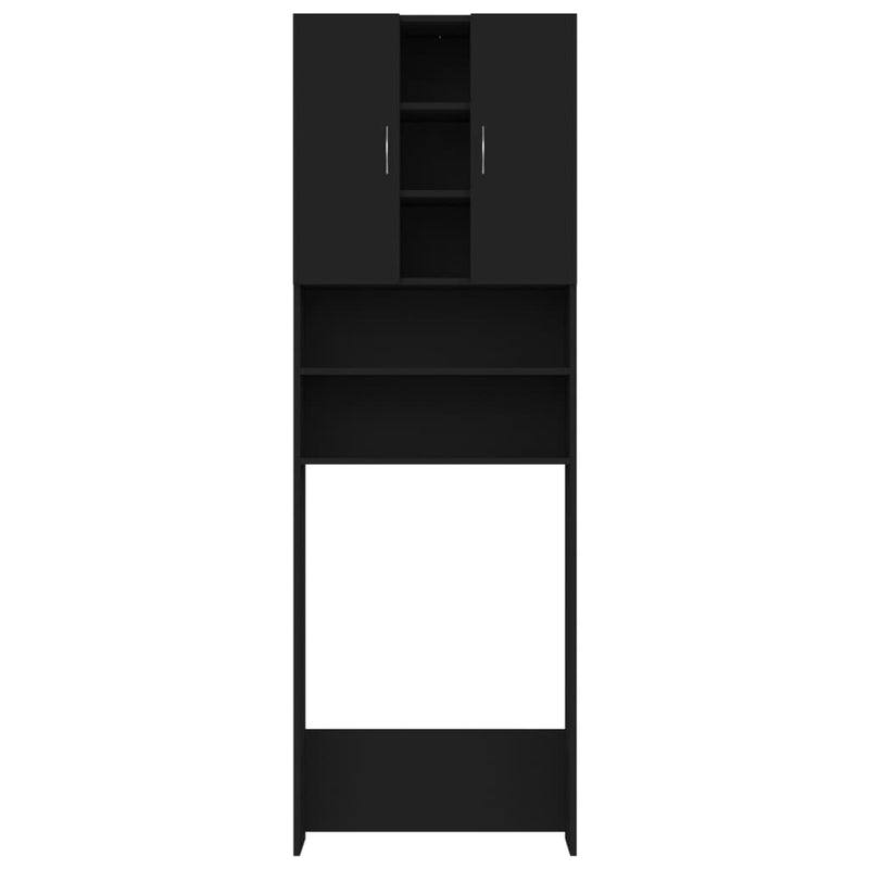 Afbeelding laden in galerijviewer, Vidaxl wasmachinekast 64x25,5x190 cm zwart
