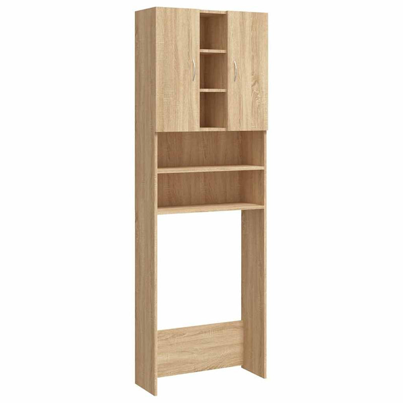 Afbeelding laden in galerijviewer, Vidaxl wasmachinekast 64x25,5x190 cm sonoma eikenkleurig
