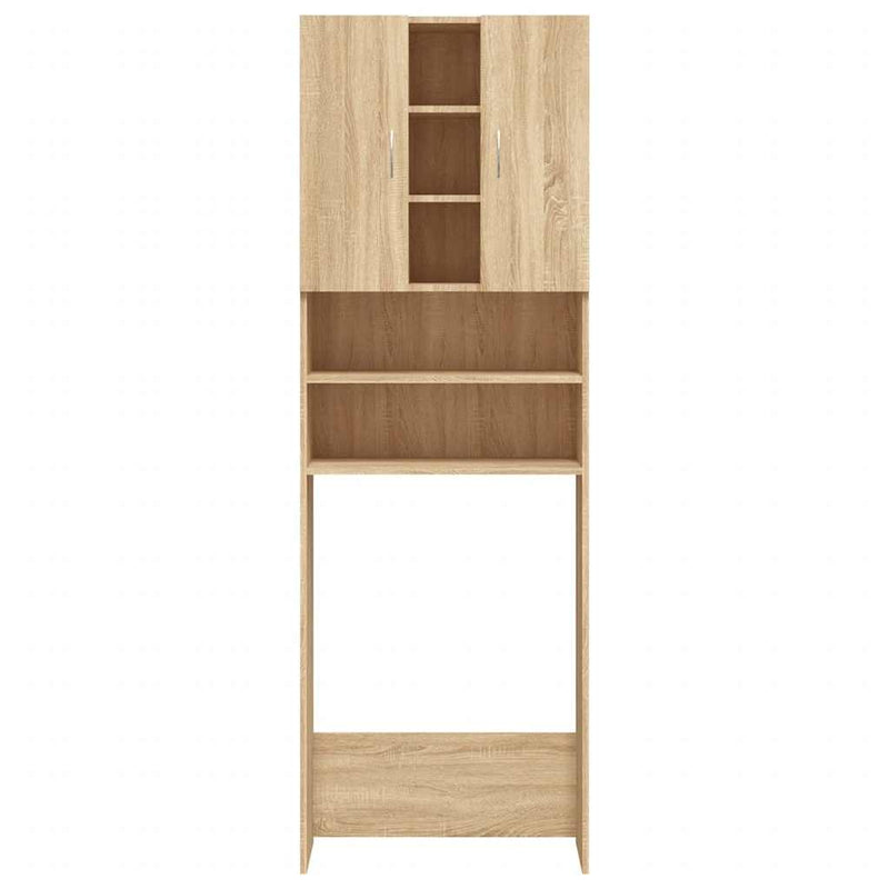 Afbeelding laden in galerijviewer, Vidaxl wasmachinekast 64x25,5x190 cm sonoma eikenkleurig
