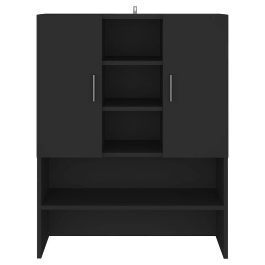 Vidaxl wasmachinekast 70,5x25,5x90 cm zwart