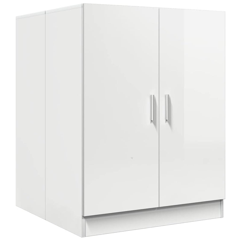 Afbeelding laden in galerijviewer, Vidaxl wasmachinekast 71x71,5x91,5 cm hoogglans wit
